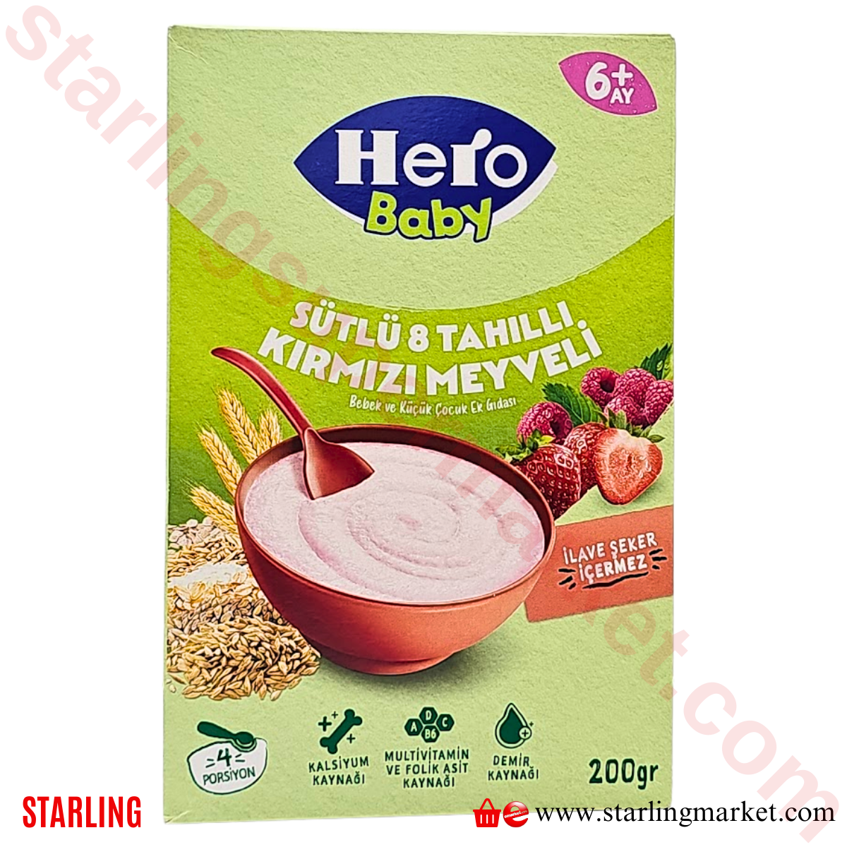 HERO BABY SUTLU KIRMIZI MEYVELI 8 TAHILLI 200 G