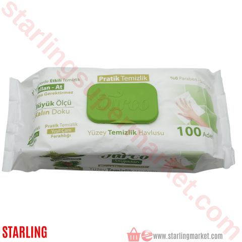 BABYTURCO YUZEY TEMIZLEME HAVLUSU 100 LU