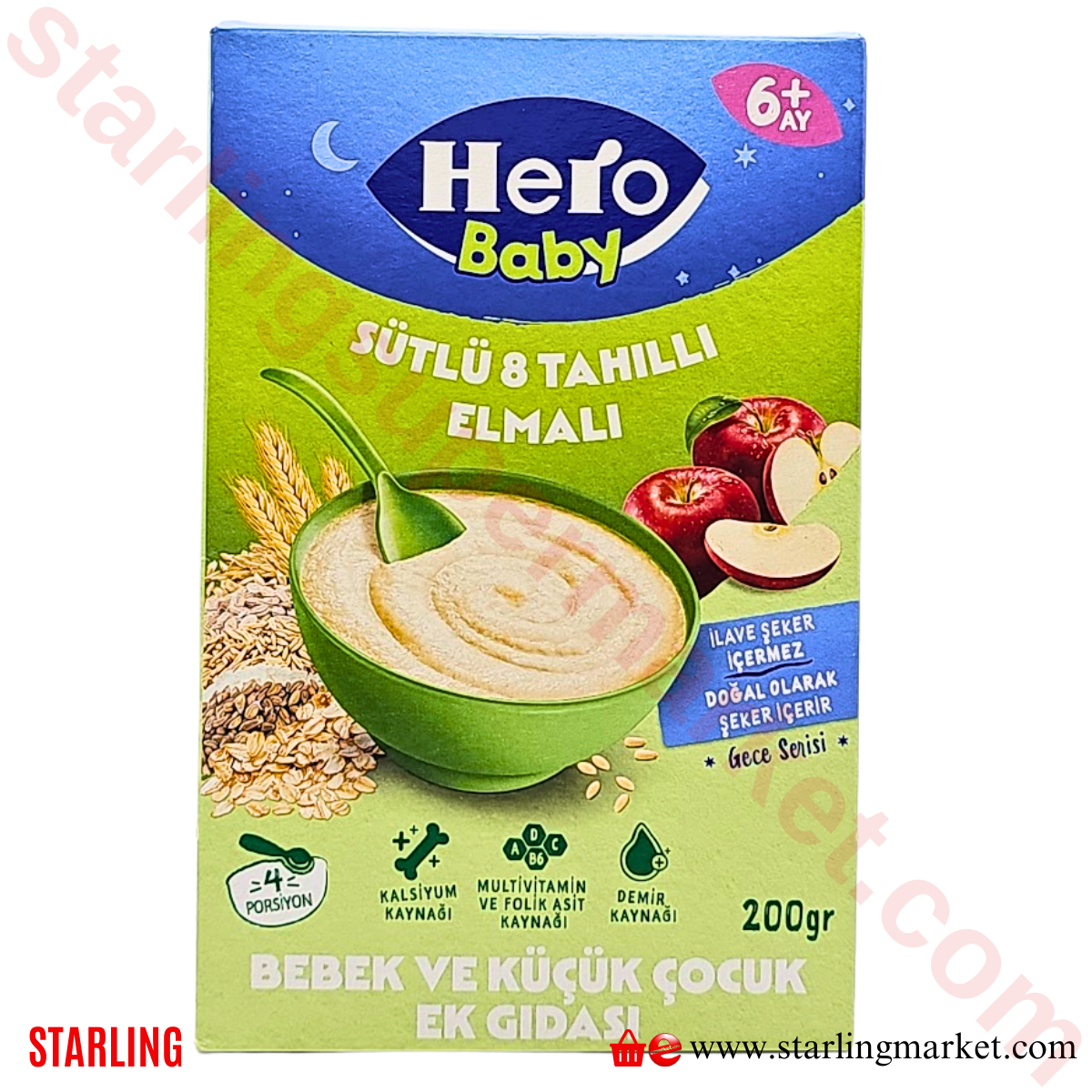 HERO BABY SUTLU ELMALI-TAHILLI 200 G