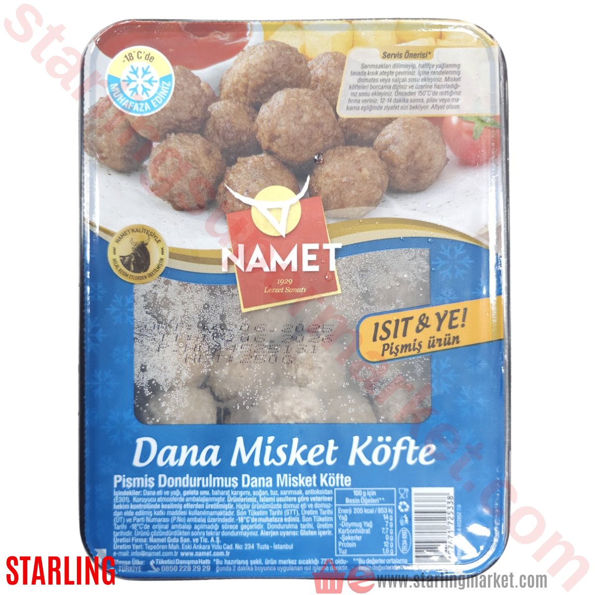 NAMET DONMUS DANA MISKET KOFTE PISMIS 250 G