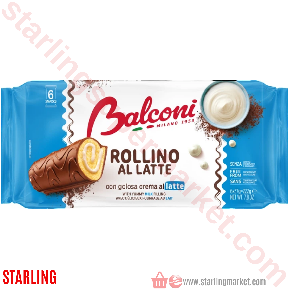BALCONI KEK ROLLINO LATTE  6*37G 222 G