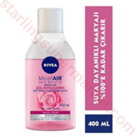 NIVEA YUZ TEMIZLEME SUYU CIFT FAZLI 400 ML