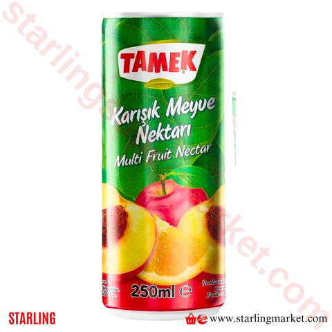 TAMEK MEYVE SUYU KARISIK NEKTAR KUTU 250 ML
