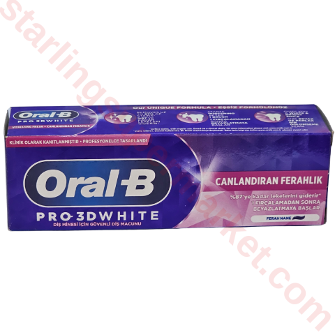 ORAL B DIS MACUNU PRO-3DW CANLANDIRAN FERAH 75 ML
