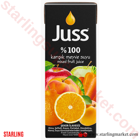JUSS MEYVE SUYU %100 KARISIK 200 ML