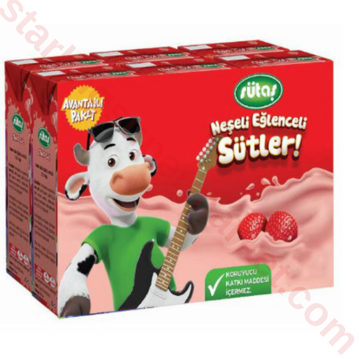 SUTAS SUT CILEKLI 6*180 ML