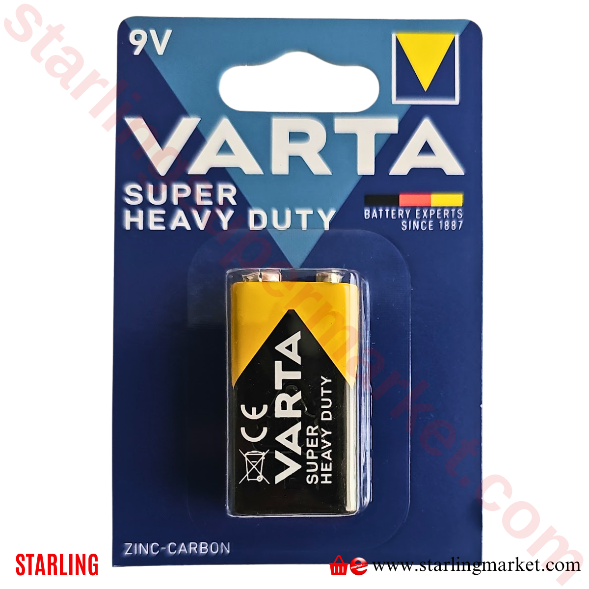 VARTA SUPER LIFE YASSI PIL 9 V