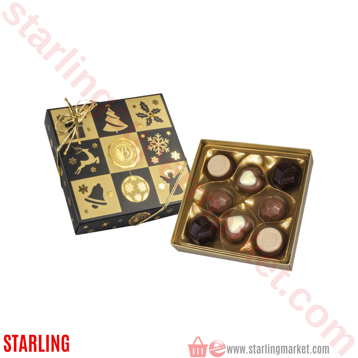 BOLCI CIKOLATA CHRISTMAS BOUTIQE BLACK 80 G