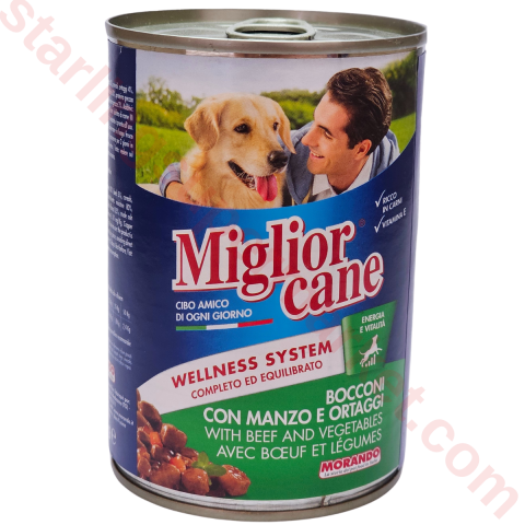 MIGLIORCANE KOPEK MAMASI ISLAK ET-SEBZE BOC 405 G