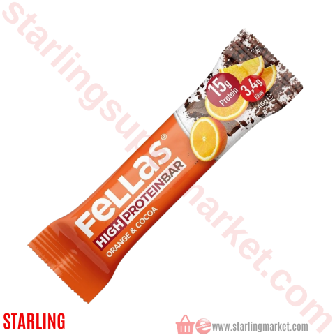 FELLAS HIGH PROTEIN BAR ORANGE&CACAO 45 G