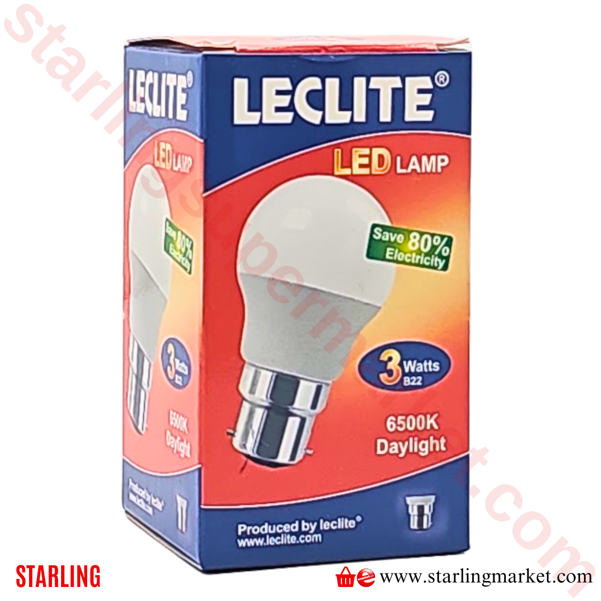 LECLITE AMPUL LED G45 3W B22 6500K
