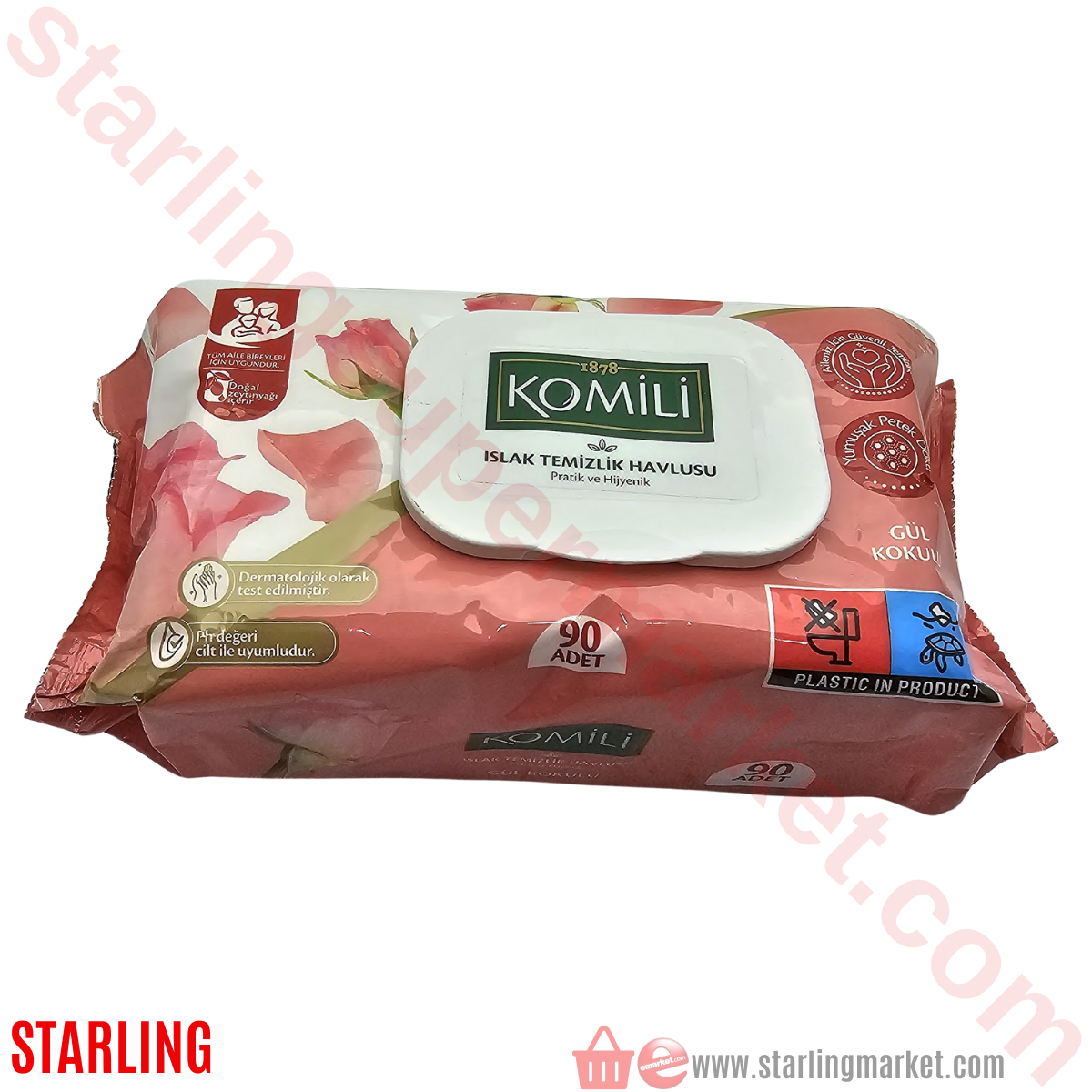 KOMILI ISLAK MENDIL GUL KOKULU 90 LI