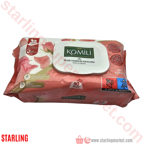 KOMILI ISLAK MENDIL GUL KOKULU 90 LI