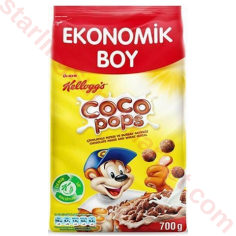 KELLOGS GEVREK CORN FLAKES COCO POPS POSET 700 G