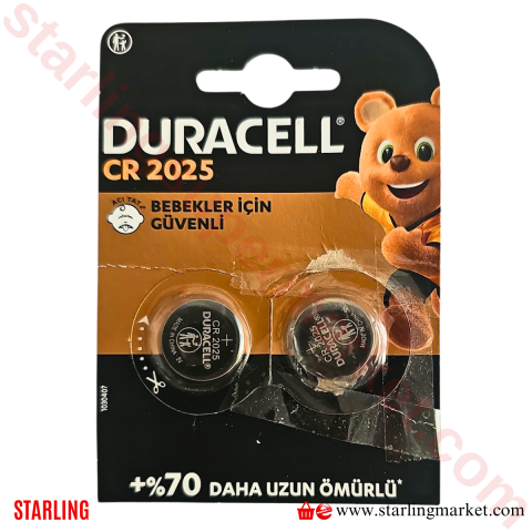 DURACELL OZEL PIL DUGME 3V 2025 2 LI