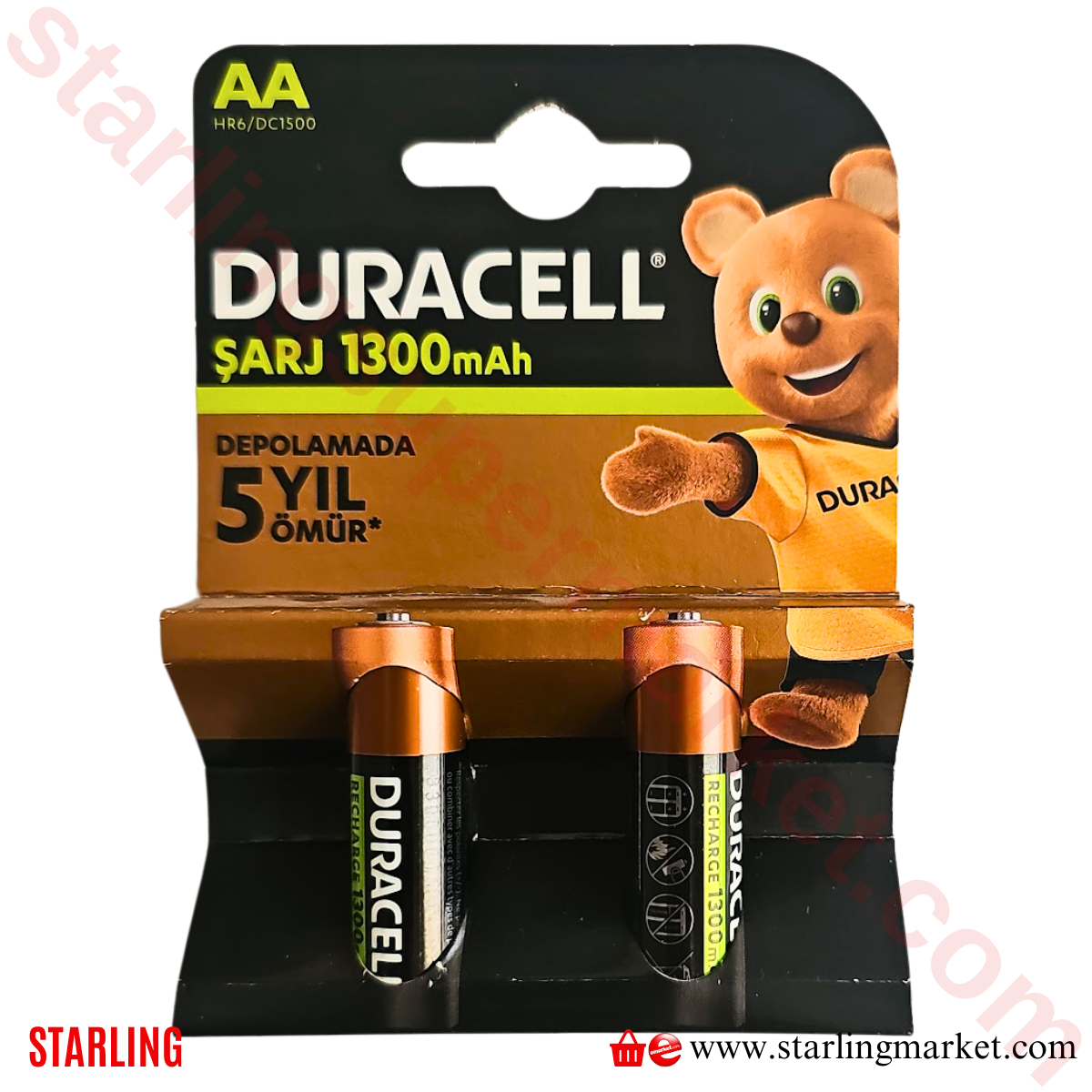 DURACELL SARJ EDILEBILIR KALEM PIL AA 1300 MAH