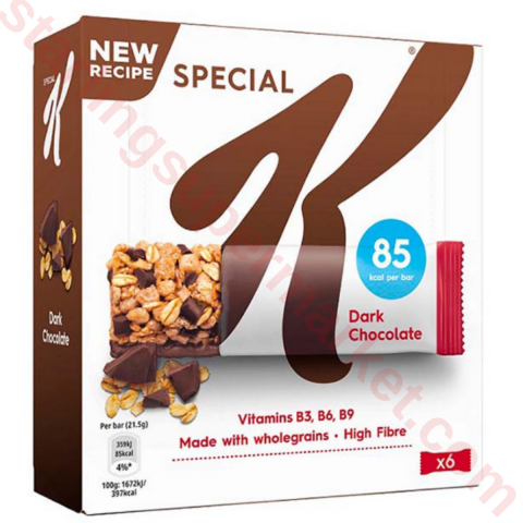 KELLOGS SPECIAL K DARK CHOCOLATE BAR 6*21.5 G