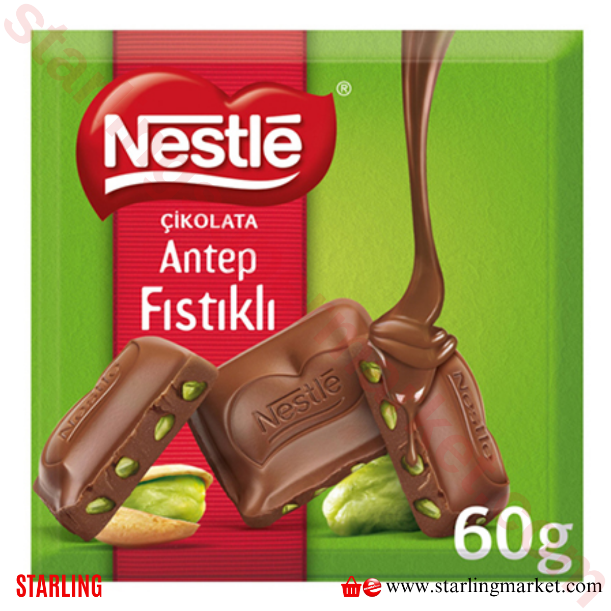 NESTLE CLASSIC CIKOLATA ANTEP FISTIKLI KARE 60 G