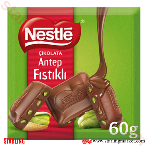 NESTLE CLASSIC CIKOLATA ANTEP FISTIKLI KARE 60 G