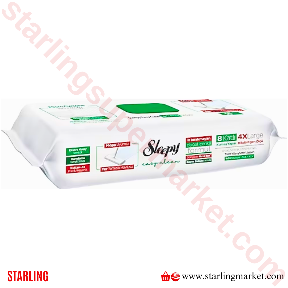 SLEEPY MOP HAVLU BEYAZ SABUNLU 50 LI