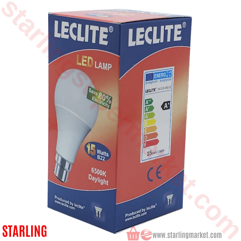 LECLITE AMPUL LED A60 15W B22 6500K