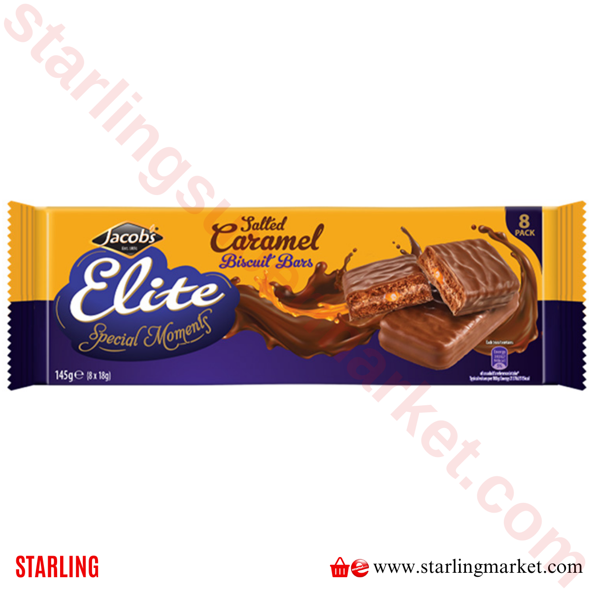 JACOBS BISKUVI ELITE CHOCOLATE BARS 145 G