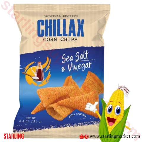CHILLAX CORN CHIPS SALT&VINEGAR 60 G