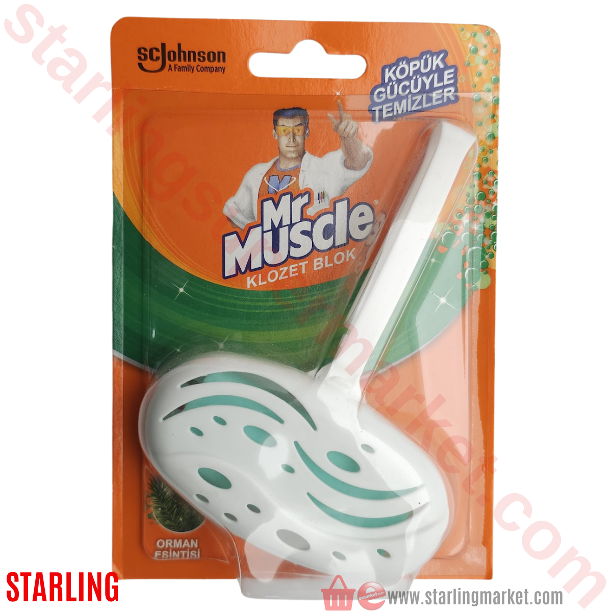 MR MUSCLE TUVALET TEMIZLEYICI BLOK ORMAN ESIN 40 G