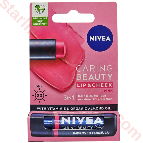 NIVEA LIP CARE BEAUTY PEMBE 4.8 G