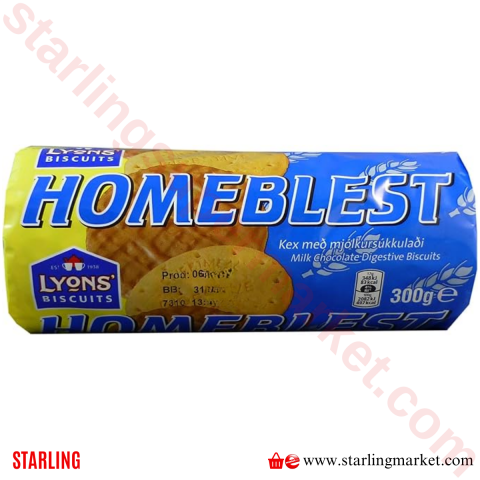 LYONS HOMEBLEST MILK CHOCOLATE DIGESTIVE BIS 300 G