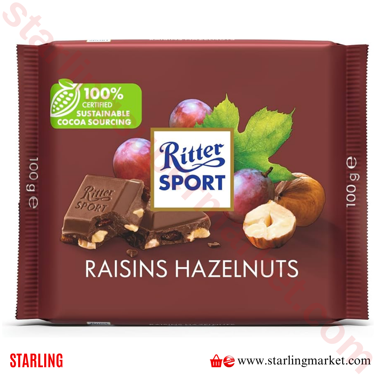 RITTER SPORT RAISINS HAZELNUTS 100 G