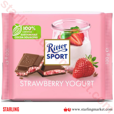 RITTER SPORT STRAWERBERRY YOGURT 100 G