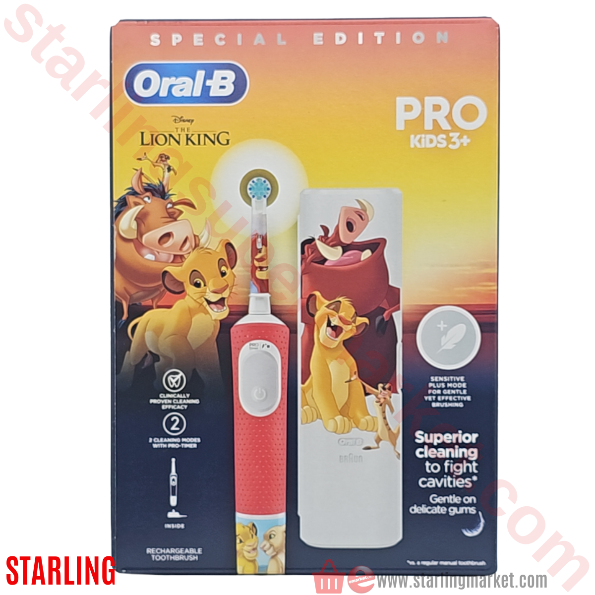 ORAL B DIS FIRCASI SARJLI KIDS PRO 1 CT KING LION