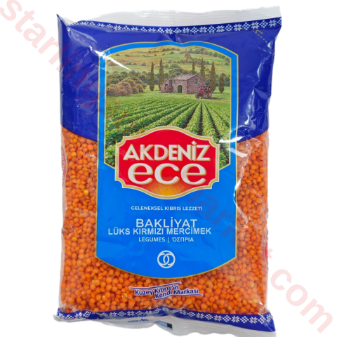 AKDENIZ ECE MERCIMEK KIRMIZI LUKS 800 G