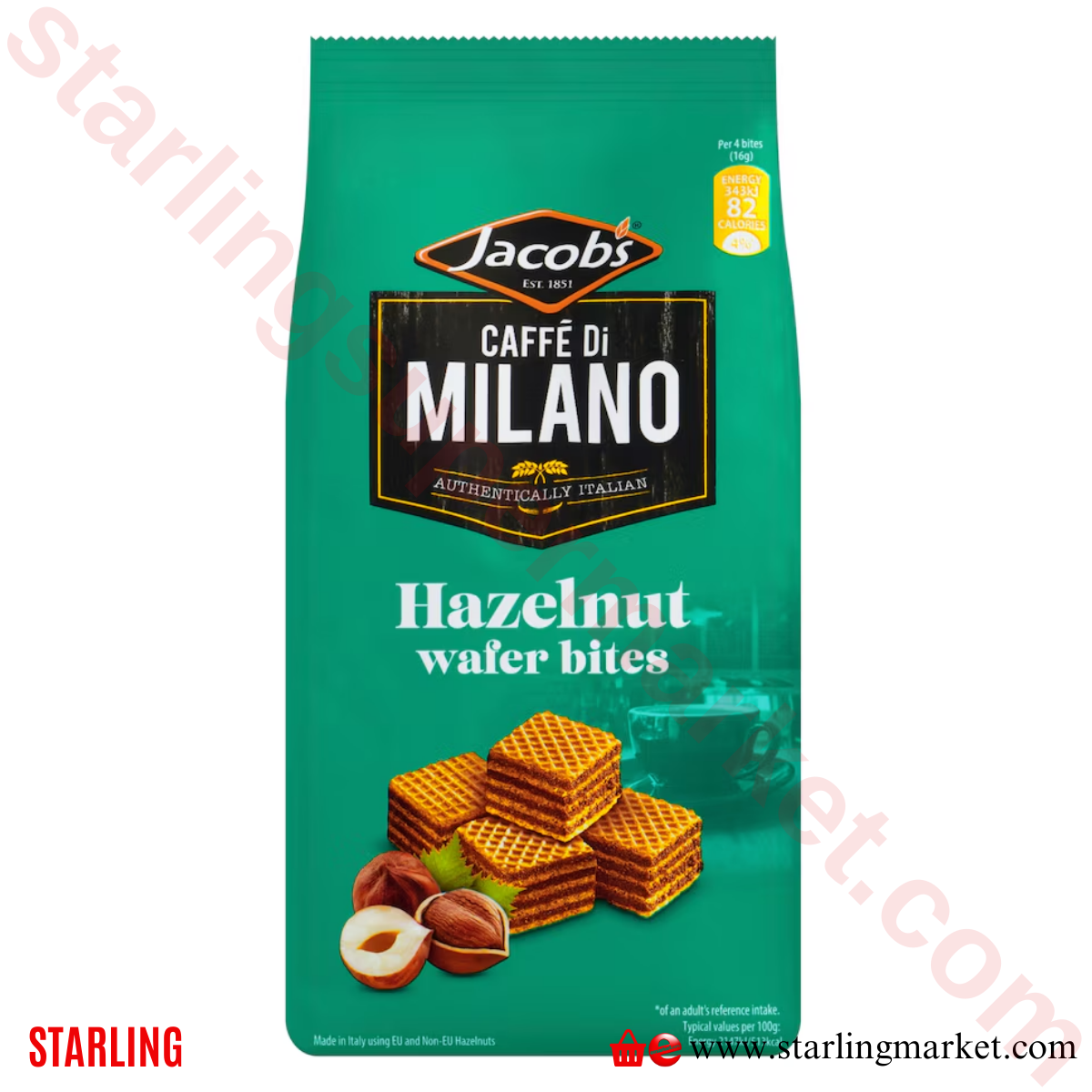 JACOBS GOFRET CAFE DI MILANO HAZELNUT 125 G
