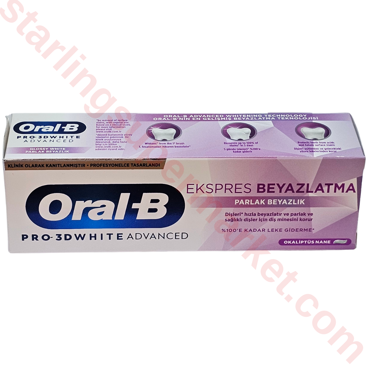 ORAL B DIS MACUNU PRO-3DW EKSPRES PARLAK BEY 75 ML