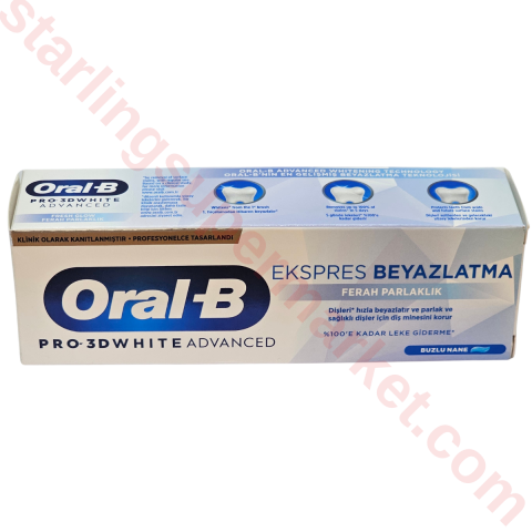 ORAL B DIS MACUNU PRO-3DW BEYAZLATMA PARLAK 75 ML