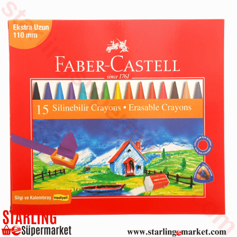 FABER CASTEL PASTEL SILINBILIR 15 RENK