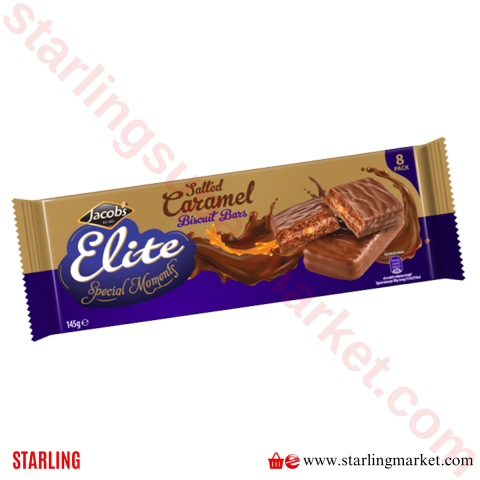 JACOBS BISKUVI ELITE SALTED CARAMEL BARS 145 G