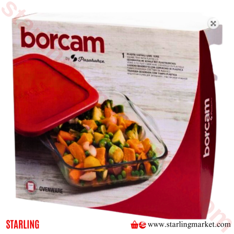 PASABAHCE BORCAM KARE TEPSI KAPAKLI 59034