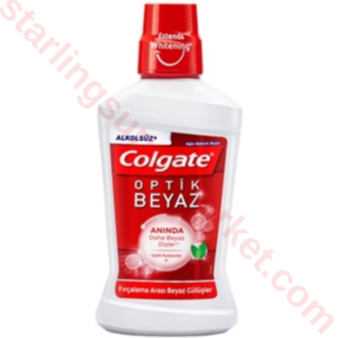COLGATE PLAX AGIZ SUYU OPTIK BEYAZ 500 ML
