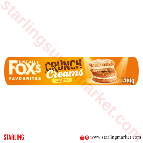 FOXS BISKUVI GOLDEN CRUNCH CREAMS 200 G