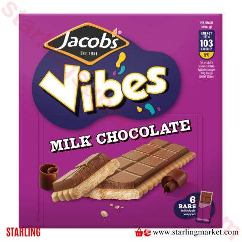 JACOBS BISKUVI VIBES MILK CHOCOLATE 126 G