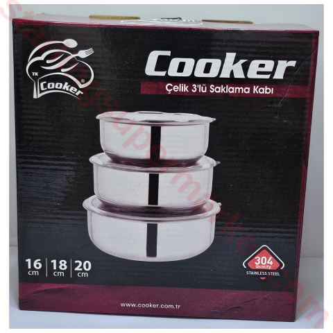 COOKER CELIK SAKLAMA KABI 16-18-20 CM