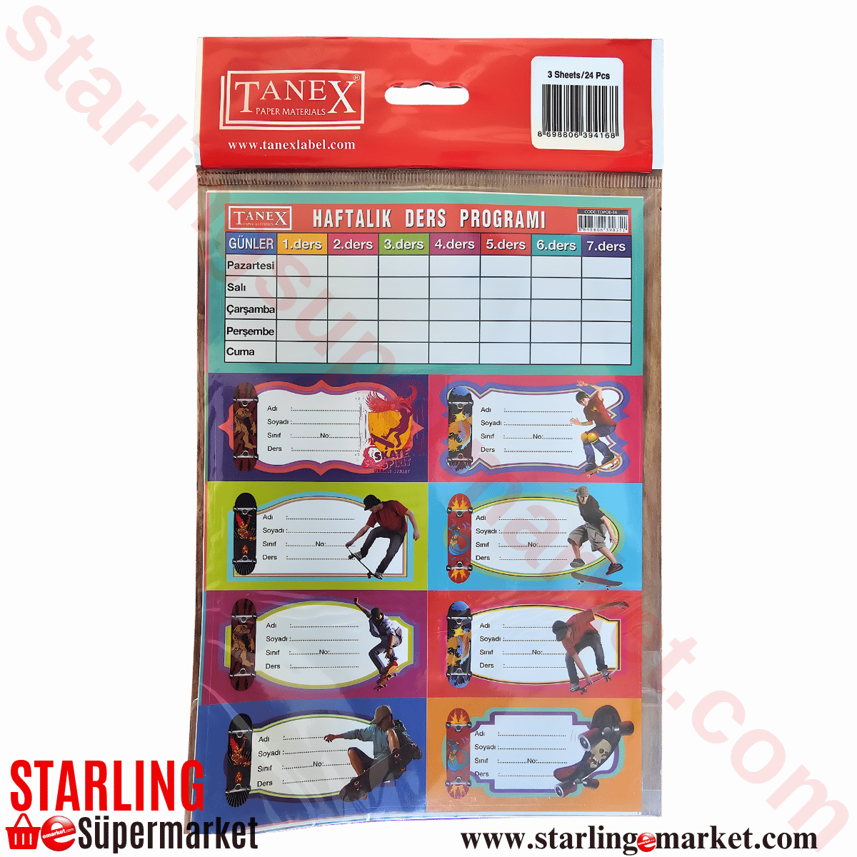 TANEX DEFTER ETIKET TSL-3417
