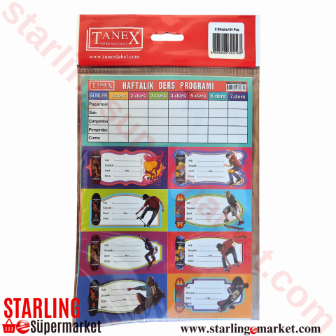 TANEX DEFTER ETIKET TSL-3417