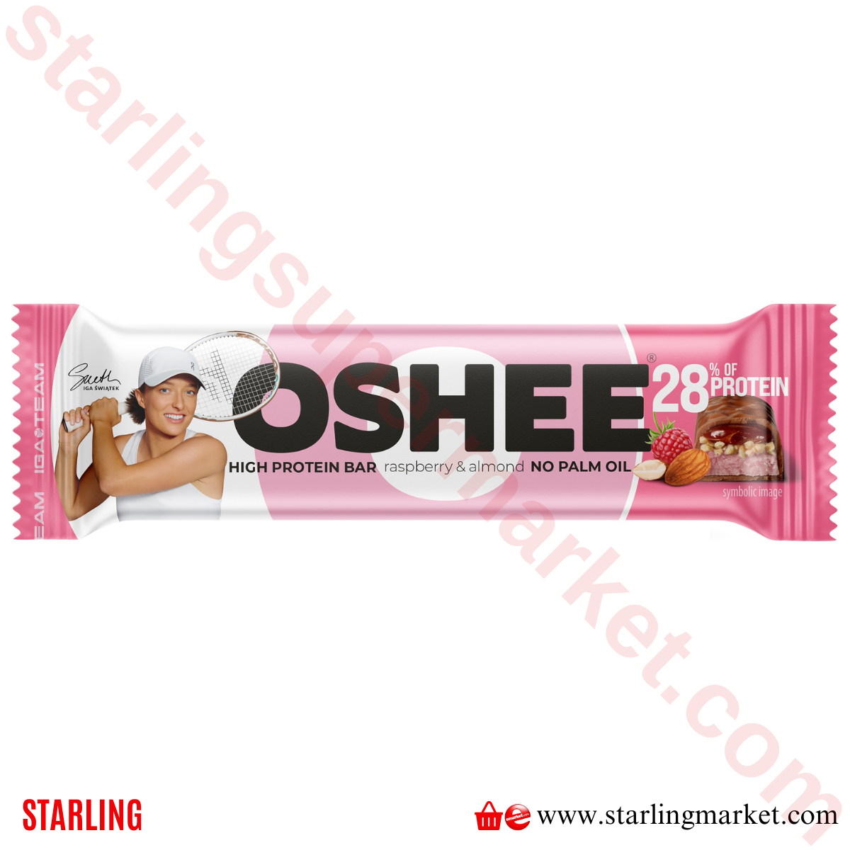 OSHEE PROTEIN BAR BATON PROTEINOWY RASP&ALMON 49 G
