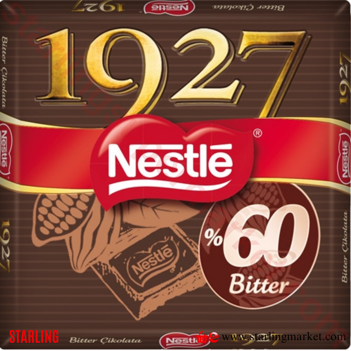 NESTLE 1927 CIKOLATA BITTER %60 KARE 60 G