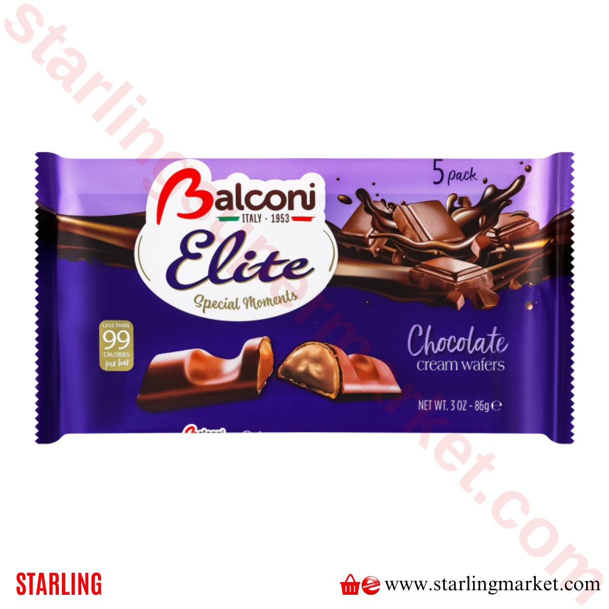 BALCONI KEK ELITE CHOCOLATE 5*86 G