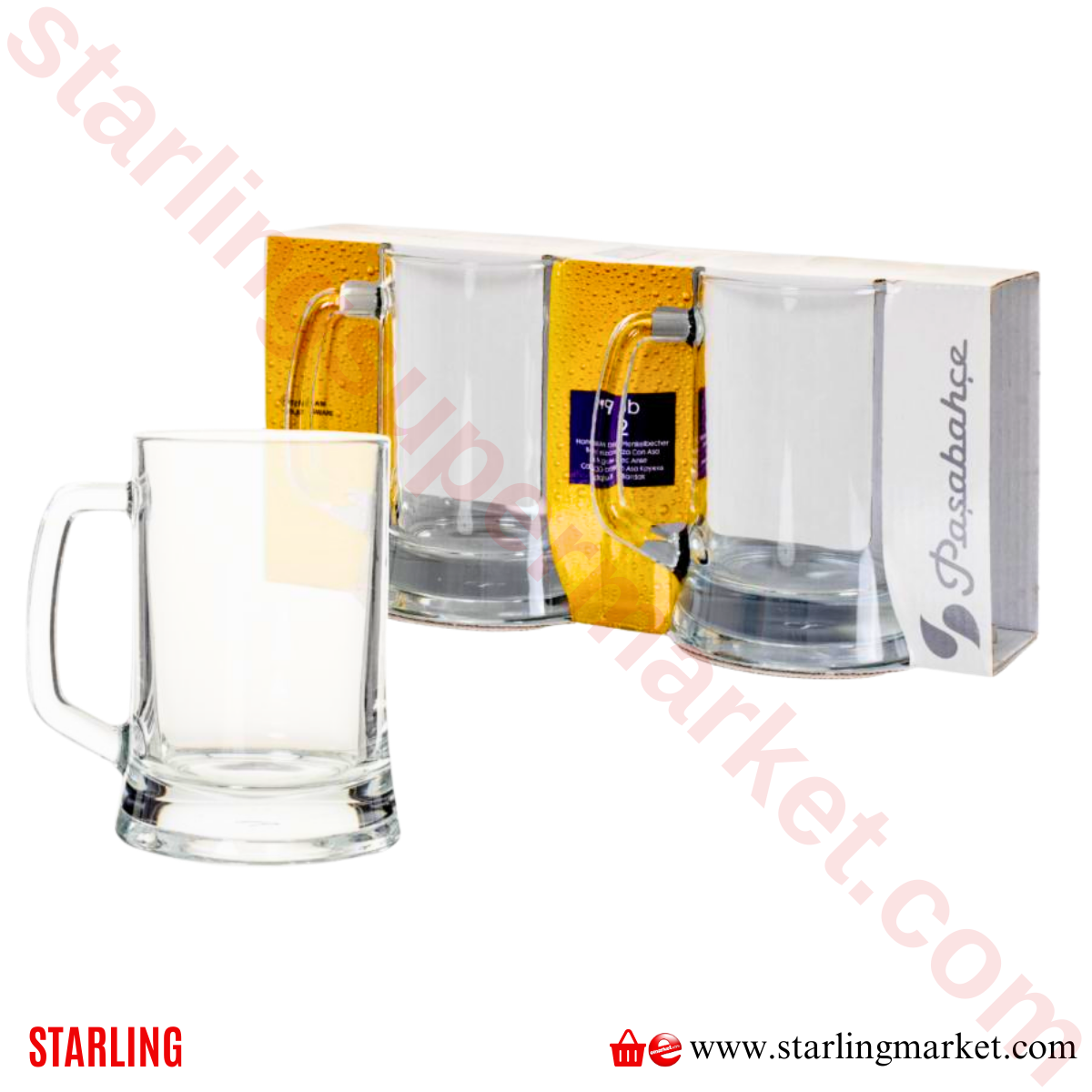 PASABAHCE PUB KULPLU BIRA BARDAGI 2 LI 55129